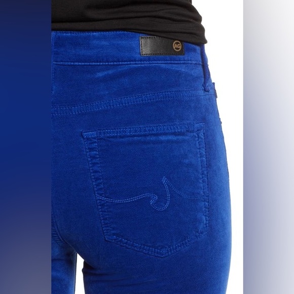 NWT AG The Farrah High Waist Velvet Jeans EGYPTIAN BLUE size 25 - Picture 4 of 5